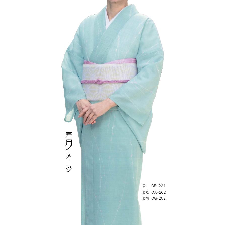 夏用・女仕立 紗紬着物 しだれ・薄緑 日本製 : お祭り用品専門のお祭 