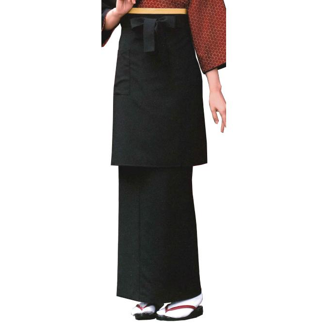 お取り寄せ商品 風香オリジナル作務衣 和風スカート 黒 S・M お取り寄せ商品 風香オリジナル作務衣 和風スカート 黒 S・M