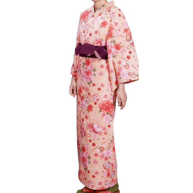 お取り寄せ商品 旅館用仕立上りゆかた・おねまき 女性用柄（花てまり