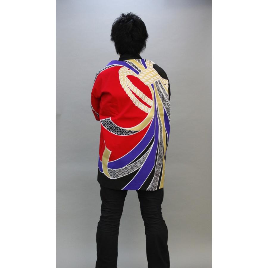 お祭り用法被 【 束ね熨斗 】 祭り法被 赤・黒 束ね熨斗【衿文字 左右合計10文字まで+220円で