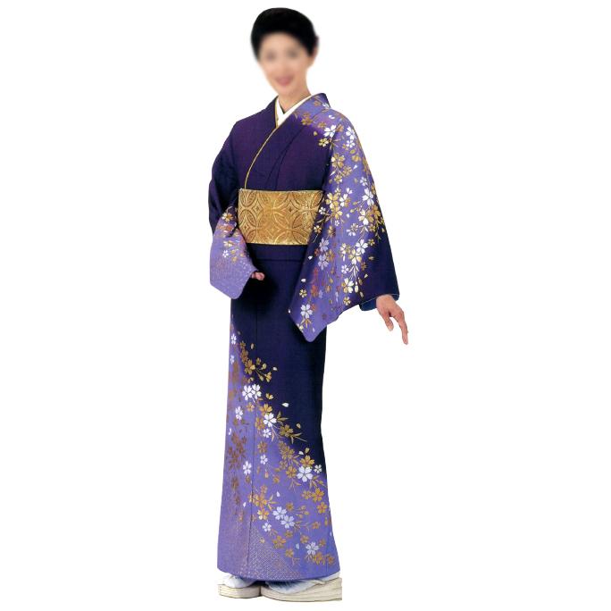 女物仕立上り着物（胴抜仕立）　桜［舞踊 ステージ 踊り 一越ポリ絵羽 ポリエステル 女仕立］
