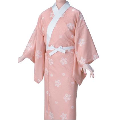 綸子友禅　つい丈長襦袢　桜絞り柄　Ｍ・L・ＬＬ寸　160-ty64478-64479_3
