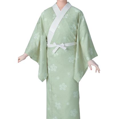 綸子友禅　つい丈長襦袢　桜絞り柄　Ｍ・L・ＬＬ寸　160-ty64478-64479_4