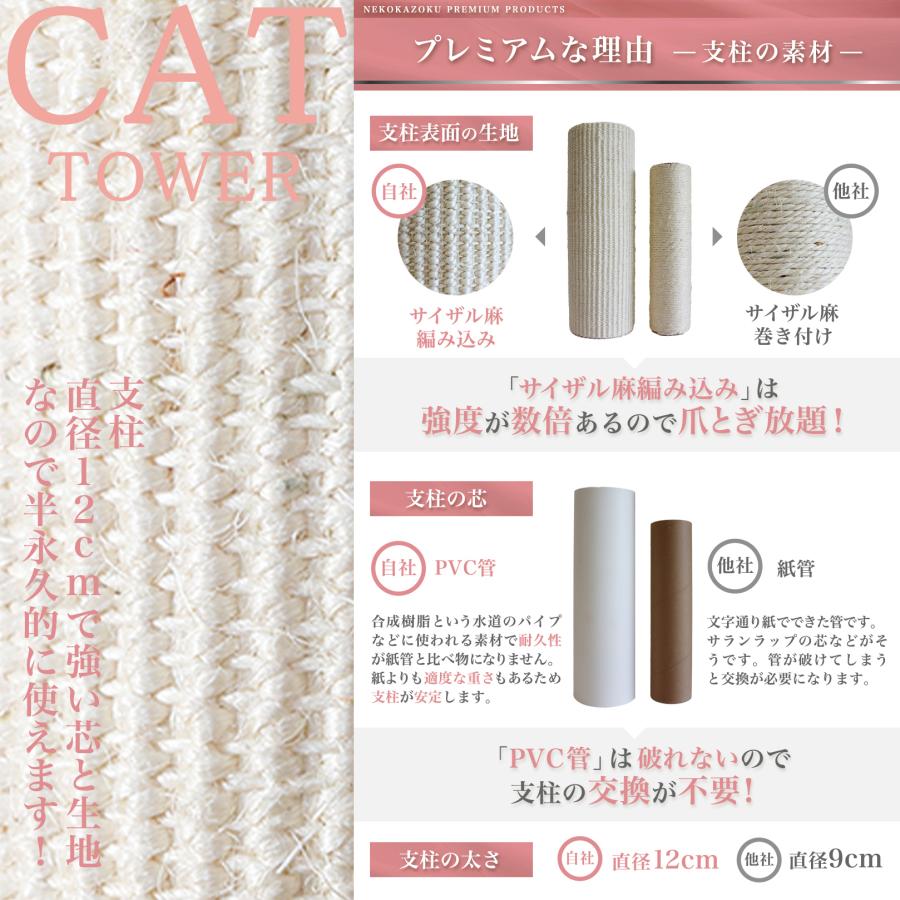 猫家族 倒れない キャットタワー 突っ張り式 木製 支柱極太 丈夫 猫家族 倒れない キャットタワー 突っ張り式 木製 支柱極太 丈夫