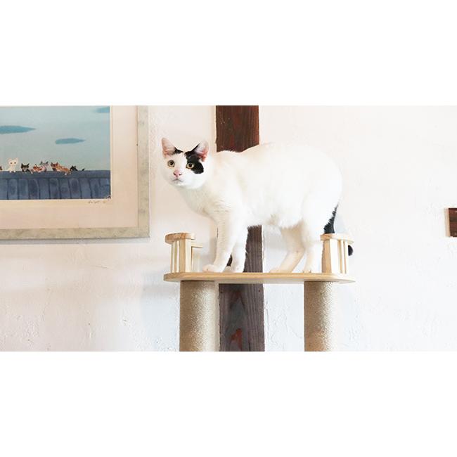 キャットタワー 木製 スリム 省スペース 高さ108cm 天然木 キャットタワー 木製 スリム 省スペース 高さ108cm 天然木