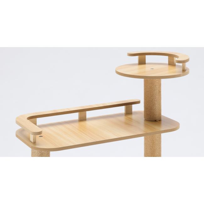 猫家族 キャットタワー 木製 高さ約170cm スリムタワー 宇宙船カプセル