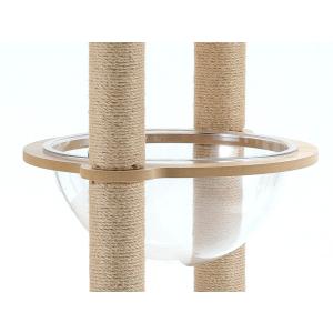 猫家族 滑り止めマット付 展望台付き キャットタワー 木製 大型猫 高さ