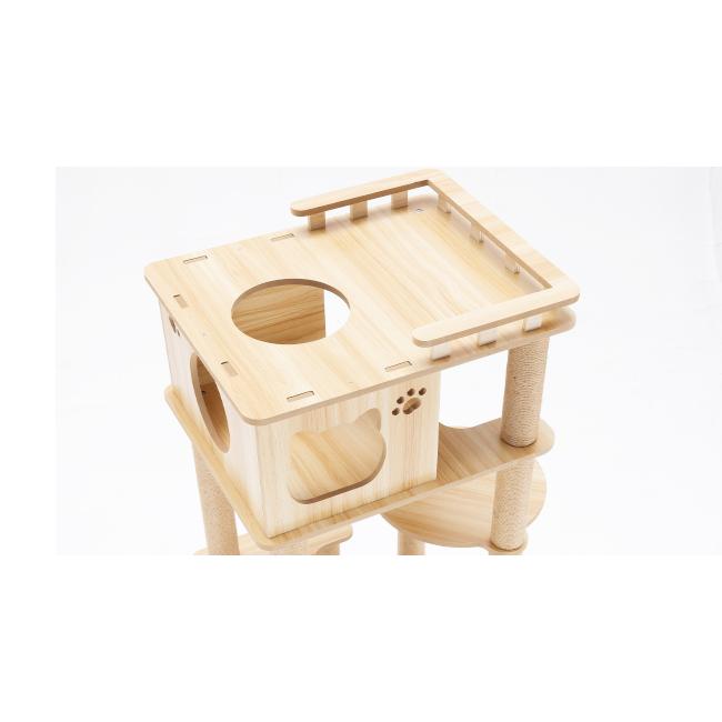 猫家族 天空のキャットハウス キャットタワー 木製 多頭飼い 大型