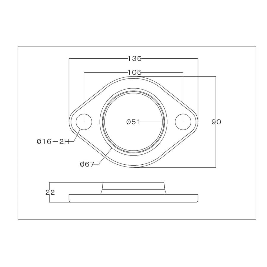 球面フランジ トヨタ P105 ステンレス　純正対応 ＳＵＳ マフラーフランジ 溶接フランジ トヨタ系　ステンレスマフラー｜73garage｜04