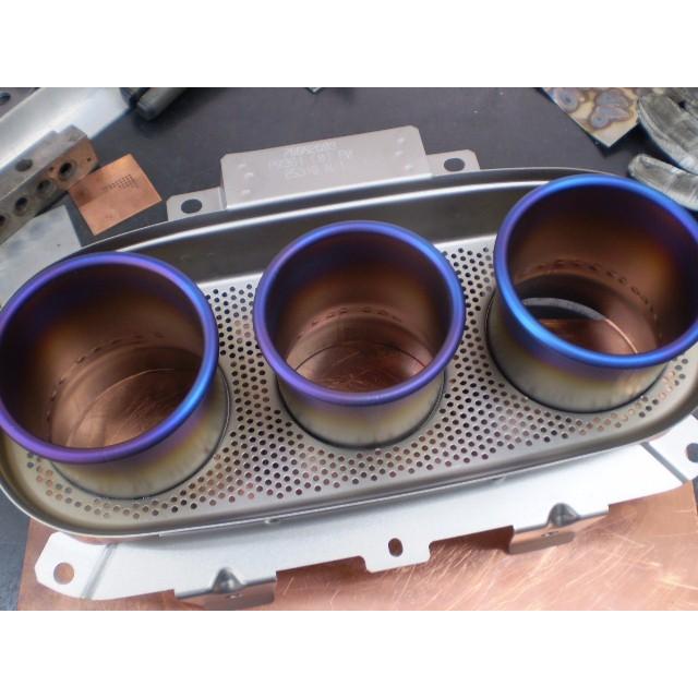 120Φ用 チタンテール マフラーカッター 200ミリ チタン 73