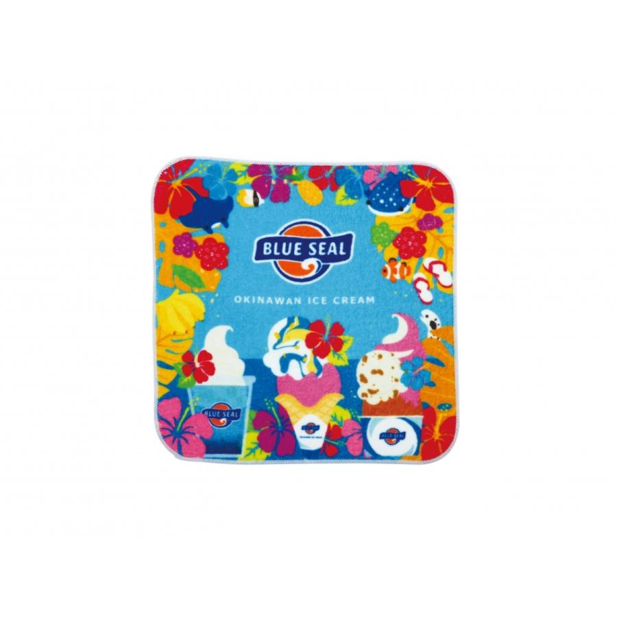 ブルーシール ミニタオル ドットオレンジ トロピカル レトロ アイス