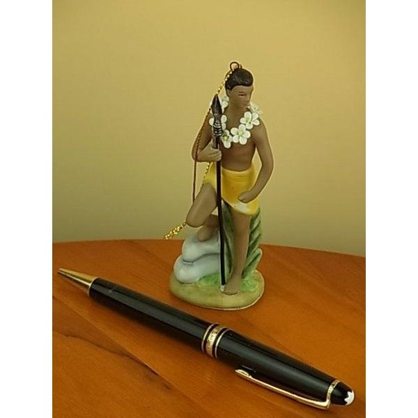 ⭐️【非売品】ハワイアンフィギュア ハワイアンオブジェ』ミニジルフィギュア やりを持つ男性/Spearman