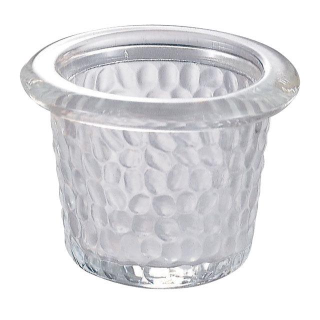 セット用のキャンドルホルダー（ハンマードグラスライトハウス）が7個