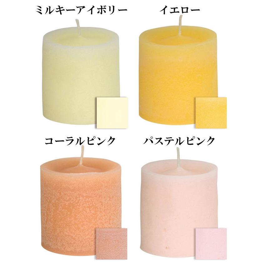 キャンドル 無香料 ラウンドキャンドル ナチュレ 「2・3/4”X3