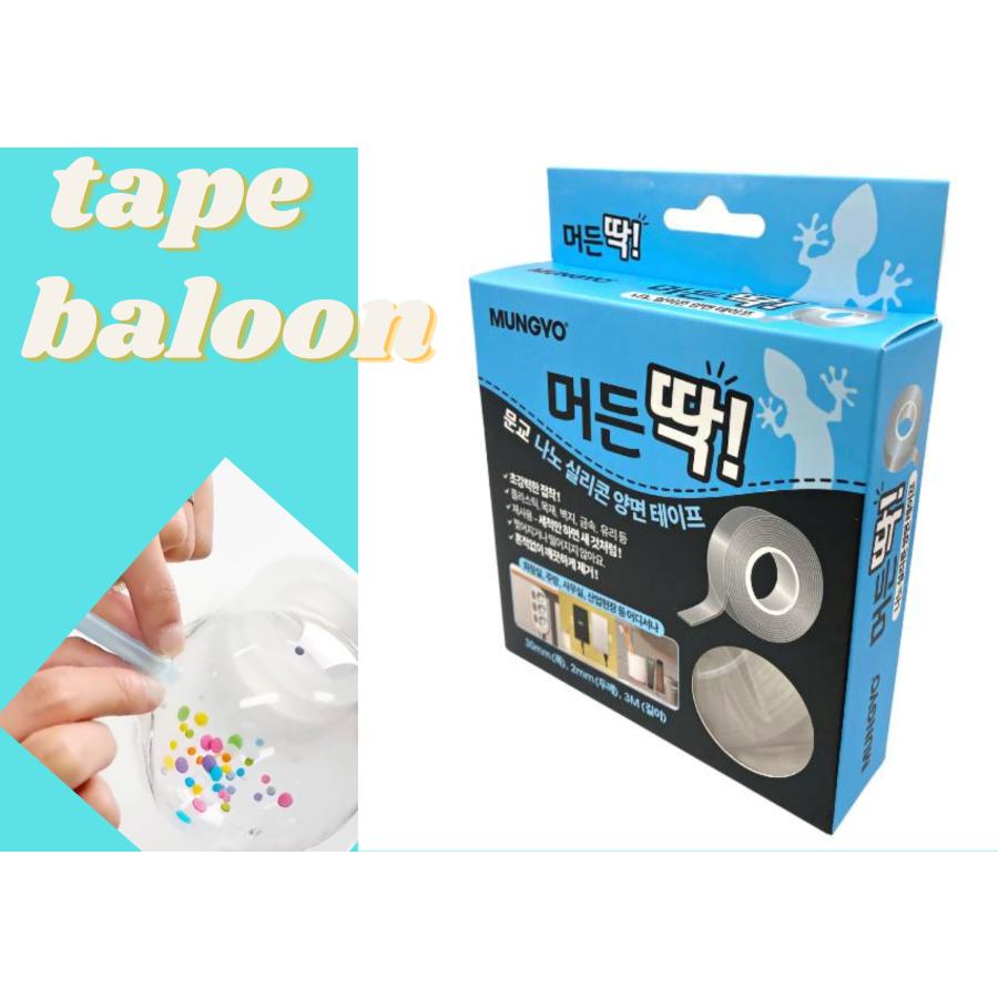 クリア バルーン テープ 風船 ナノ テープ 3m 幅3cm ASMR 可愛いパーツプレゼント tapeballoon7・5・3