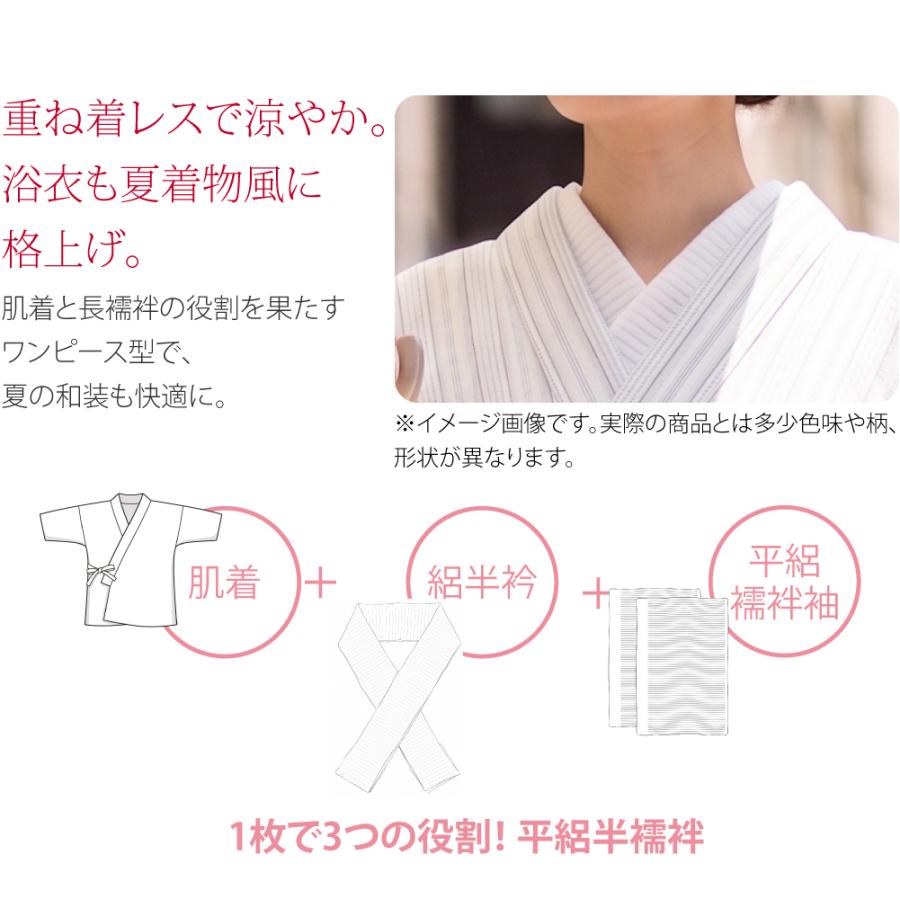 なごみや 半襦袢 うそつき 襦袢 薄物用 夏用 日本製 平絽 半襦袢 絽 半