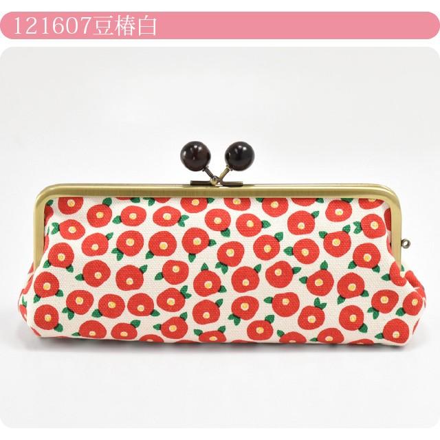 和柄 小物入れ ポーチ 通年用 日本製 五色帆布堂 和の花6.3寸口金横長