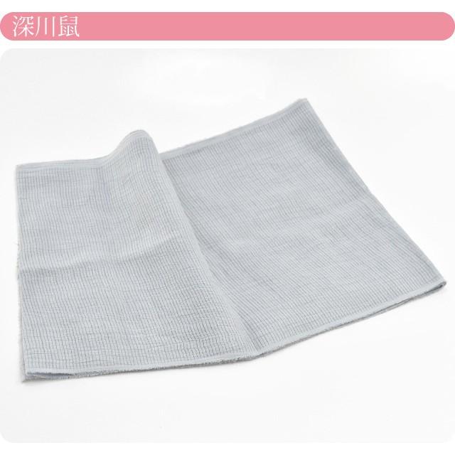 なごみや 帯揚げ 夏用 日本製 衿秀 手もみ風しぼ付 本麻帯揚げ 単色 夏