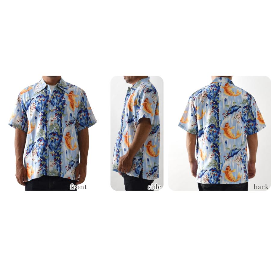 なごみや アロハシャツ 日本製 和柄 アロハ レーヨン100% M-L 全