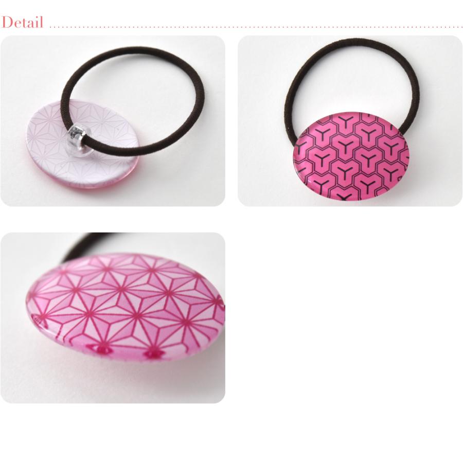 なごみや 和装 髪飾り 小紋 紬 浴衣 通年用 日本製 ヘアゴム 和柄 髪