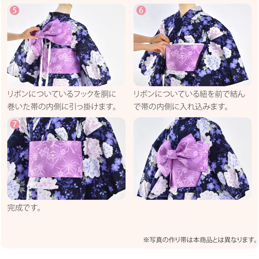 なごみや ワンタッチ 帯 夏用 浴衣 作り帯 ワイヤー入り 結び帯 軽装帯