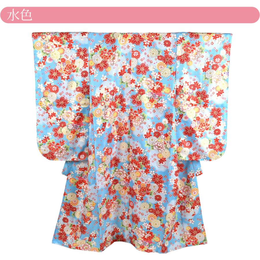 なごみや 七五三 着物 7歳 袷用 小紋柄 四つ身セット 楓 祝い着 四ツ身