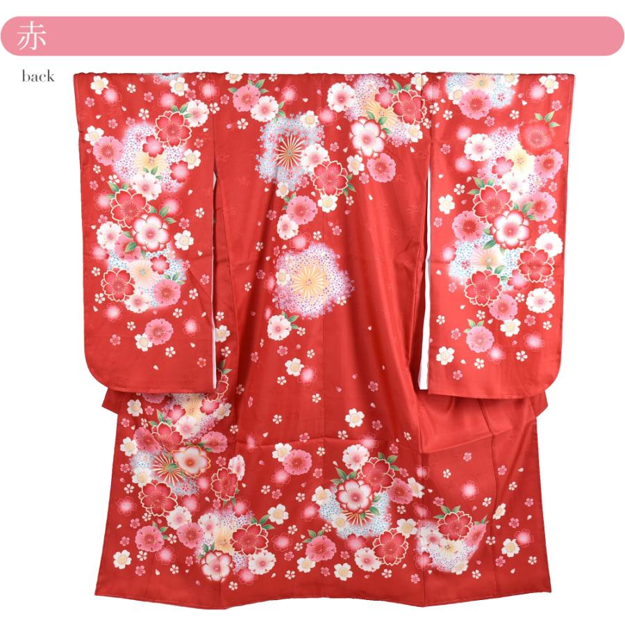 なごみや 七五三 着物 7歳 袷用 絵羽柄 四つ身セット 桜 祝い着 四ツ身