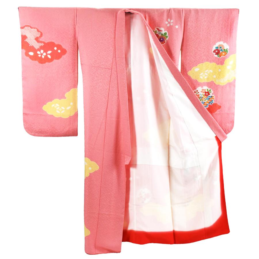 なごみや 七五三 着物 7歳 袷用 日本製 逸品 正絹 大四つ身 手描き友禅