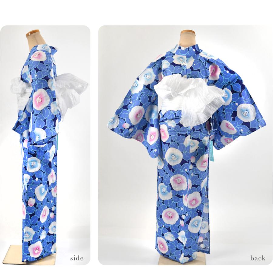 2点セット　美品　麻綿　浴衣　夏着物　薄物　縦縞　夏名古屋帯付き なごみや 浴衣 セット レディース 薄物用 夏用 接触冷感 浴衣 兵児帯 2
