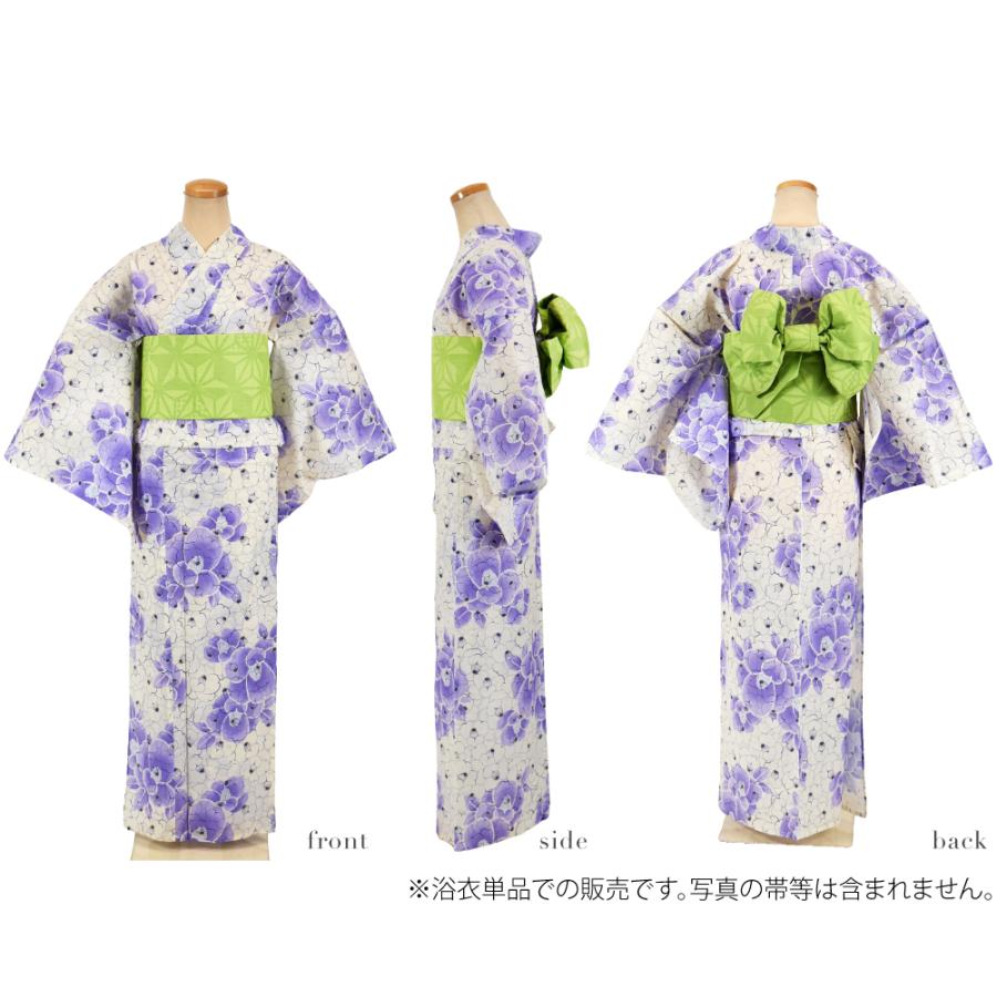 なごみや 浴衣 レディース 単品 薄物用 夏用 女物 浴衣 綿絽 レトロ