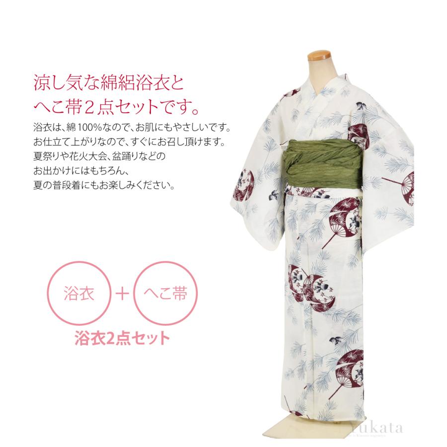 未使用　綿絽　古今　浴衣 楽天市場】浴衣 レディース 単品 お仕立て上がり浴衣 綿絽浴衣「うちわ