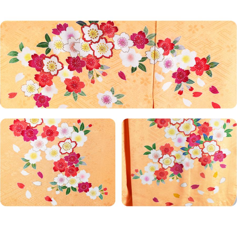 なごみや 七五三 着物 7歳 袷用 日本製 逸品 正絹 大四つ身 手描き友禅