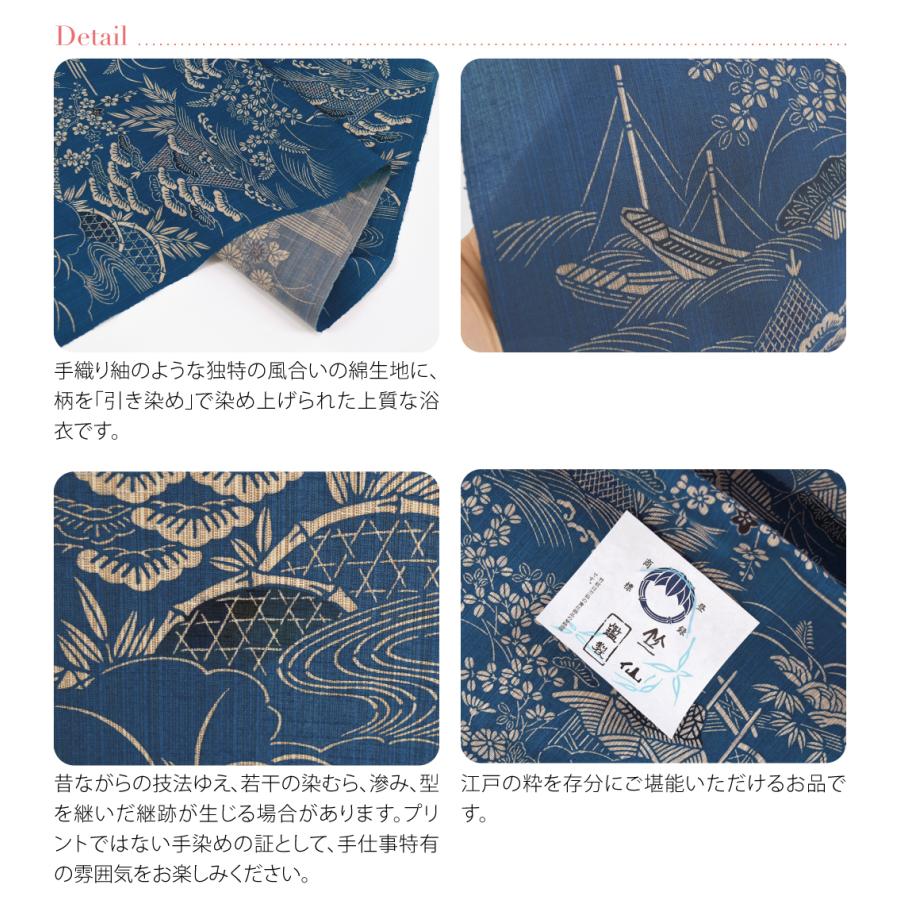 なごみや 反物 浴衣地 日本製 竺仙 奥州小紋 5505茶屋辻 12m 青 なごみや 反物 浴衣地 日本製 竺仙 奥州小紋 5505茶屋辻 12m 青