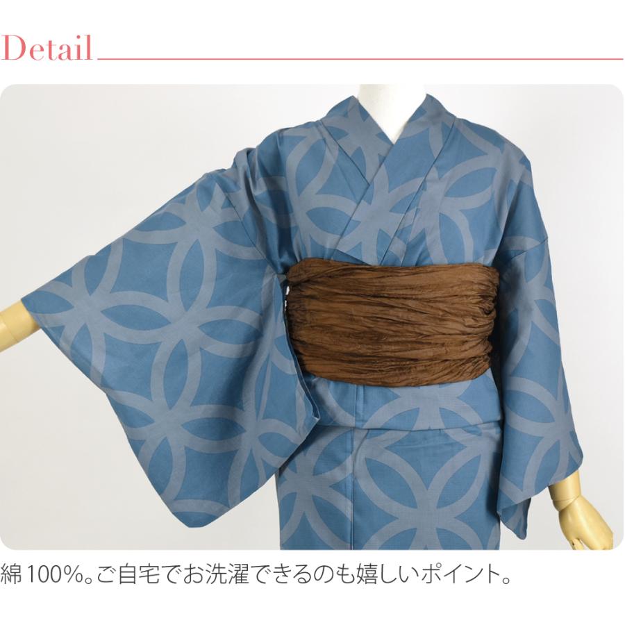 なごみや 浴衣 レディース 単品 薄物用 夏用 WASOUL 花緒日和 綿紅梅