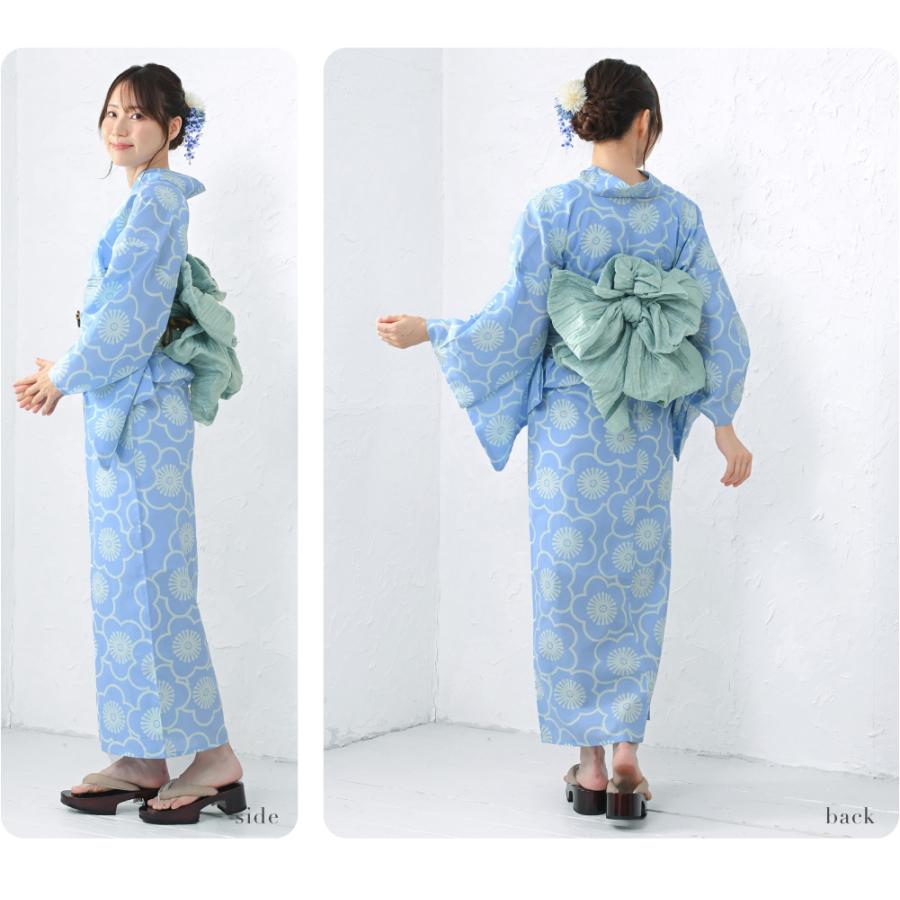 なごみや 浴衣 セット レディース 薄物用 夏用 WASOUL 花緒日和 綿紅梅