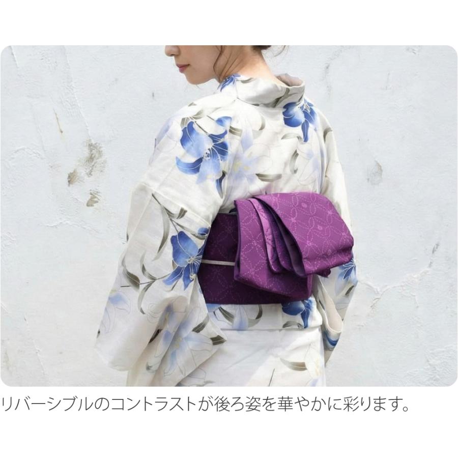 なごみや 半幅帯 ポリエステル 通年用 日本製 小杉織物 単帯 麻の葉