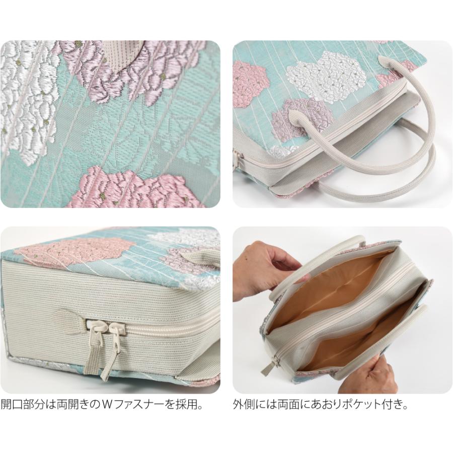 なごみや 和装バッグ フォーマル 日本製 正絹 帯地 利休バッグ