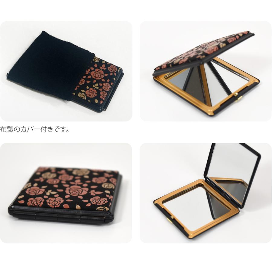 亀甲文様　華の刺繍　和装用バッグ　※両面ミラー付き 楽天市場】印伝 かぐわ 印傳屋 8409 レディース 角ミラー 和柄