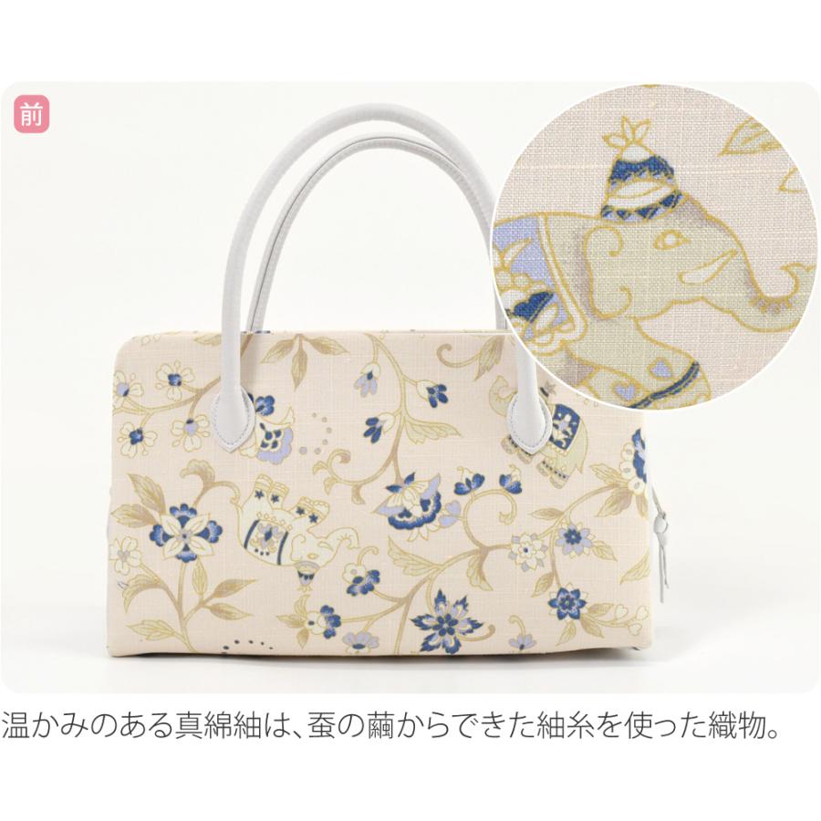 なごみや 和装バッグ フォーマル 通年用 日本製 WASOUL 岡重 正絹 真綿