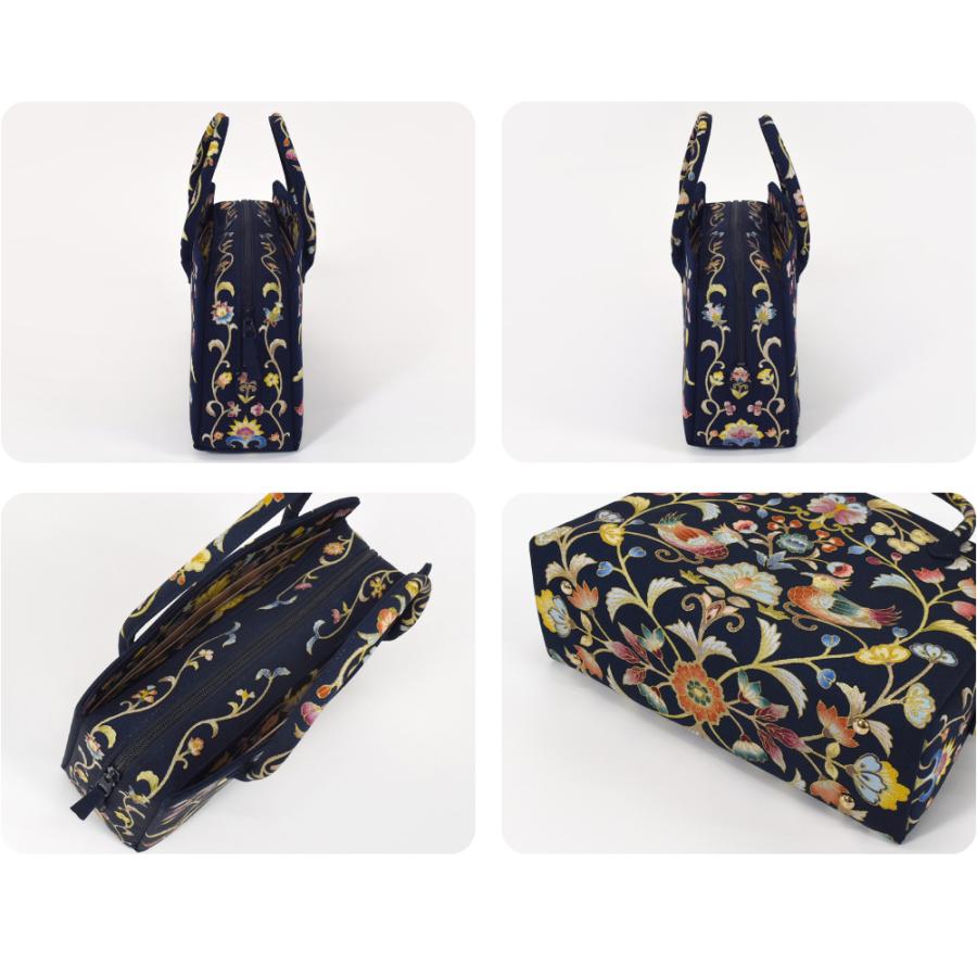 なごみや 和装バッグ フォーマル 通年用 日本製 岡重 正絹 利休バッグ