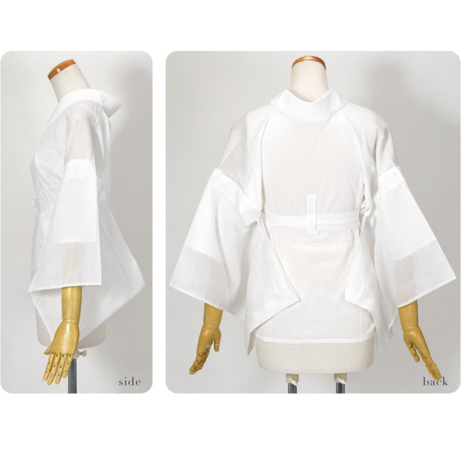 きらっく 半襦袢 夏用 日本製 衿秀 涼 き楽っく 半襦袢 クールマックス 替え袖 セット うそつき 襦袢 夏絽 半衿付き 肌襦袢 襦袢袖 背紐通し付 レディース | なごみや | 05