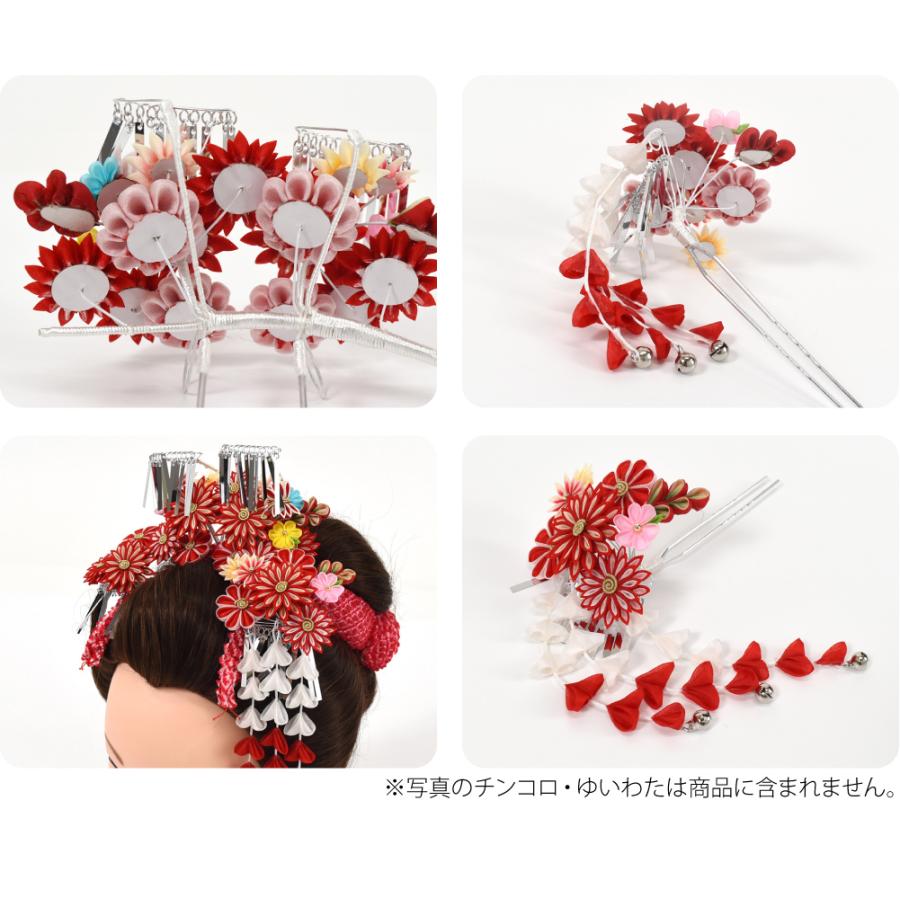なごみや 七五三 髪飾り 7歳 通年用 日本製 勝山 かんざし 3点セット