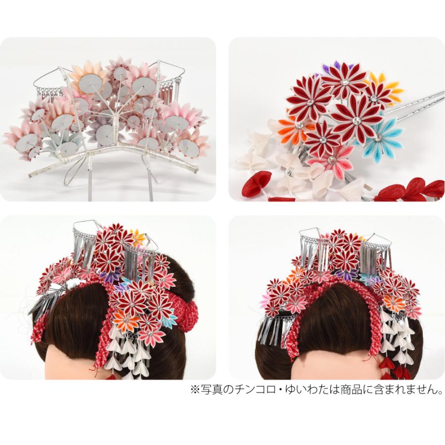 なごみや 七五三 髪飾り 7歳 通年用 日本製 勝山 かんざし 3点セット