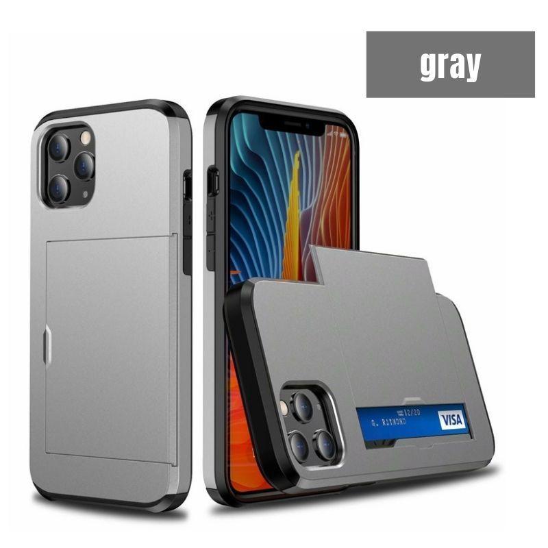 小馬チャーム付き カード収納 iPhoneケース 15/16/17対応 iPhoneケース 2枚カード 収納 背面収納 スライド iphone 17 ケース