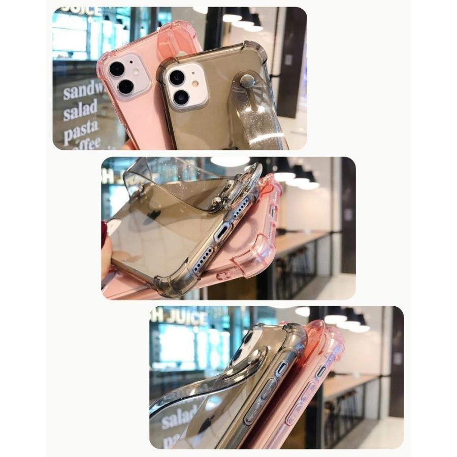 iPhone 15 シリーズ ケース ベルト付き クリアケース TPU 透明ケース