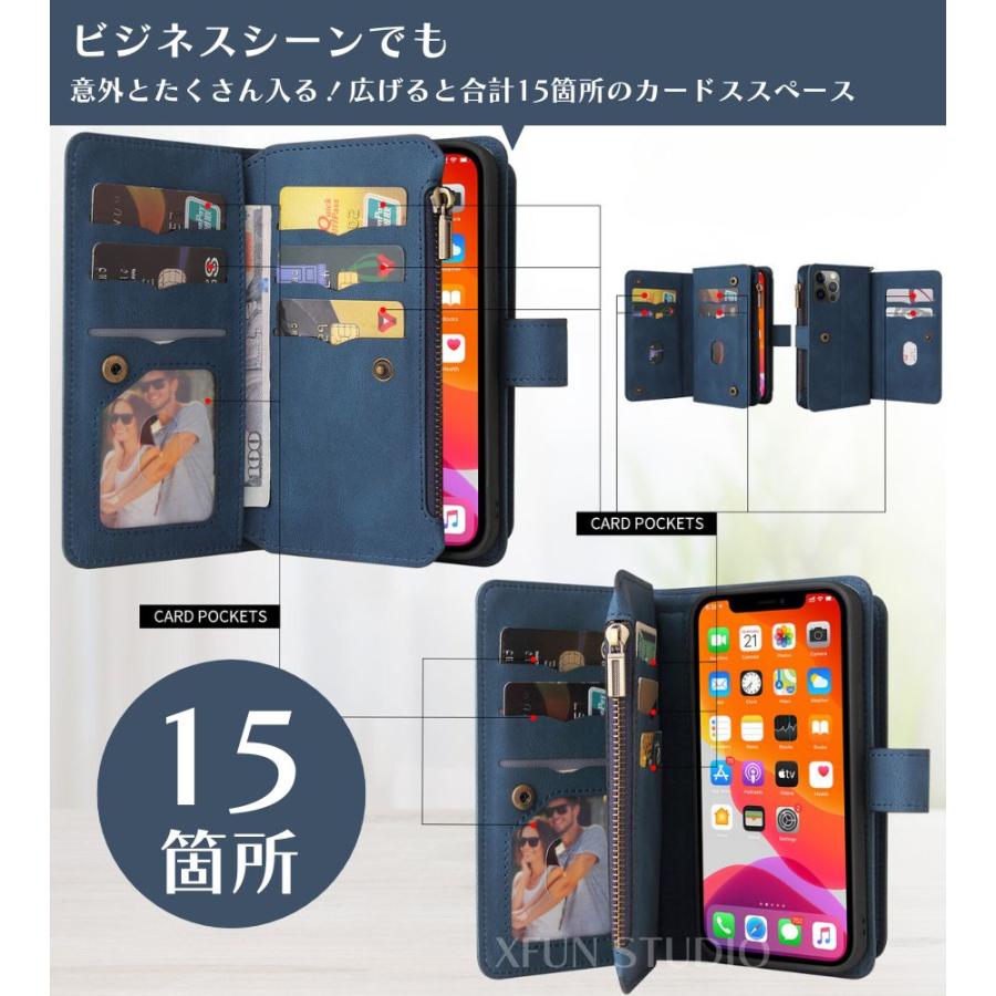 iPhone 全シリーズケース iPhone15 手帳型 ケース カード 収納 財布型 iPhone 16E ケース 大容量 ストラップ ファスナー 小銭入れ ベルト付き iPhone 17 ケース |  | 07