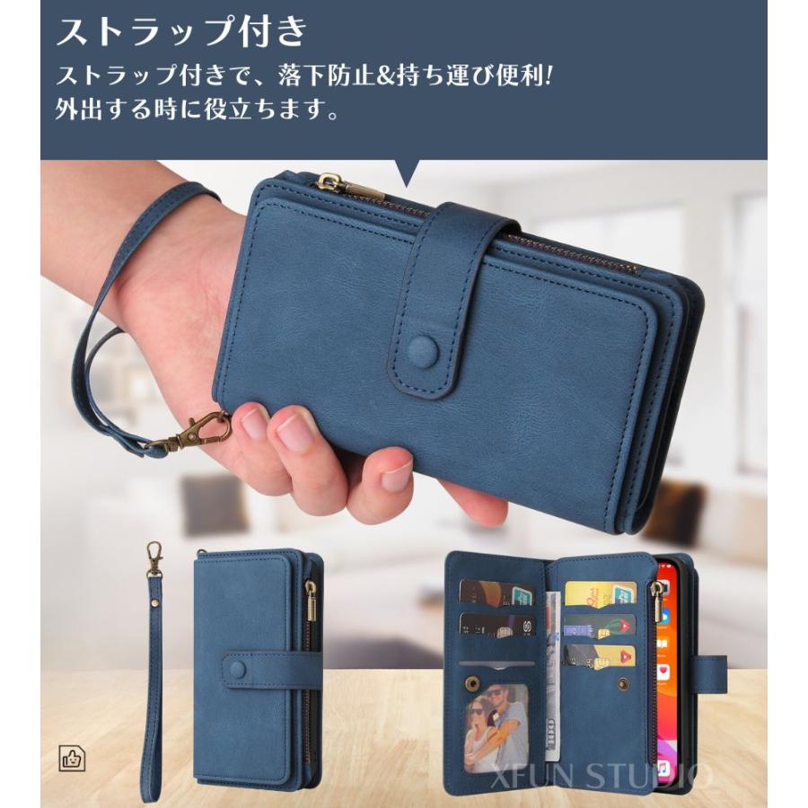 iPhone 全シリーズケース iPhone15 手帳型 ケース カード 収納 財布型 iPhone 16E ケース 大容量 ストラップ ファスナー 小銭入れ ベルト付き iPhone 17 ケース |  | 08