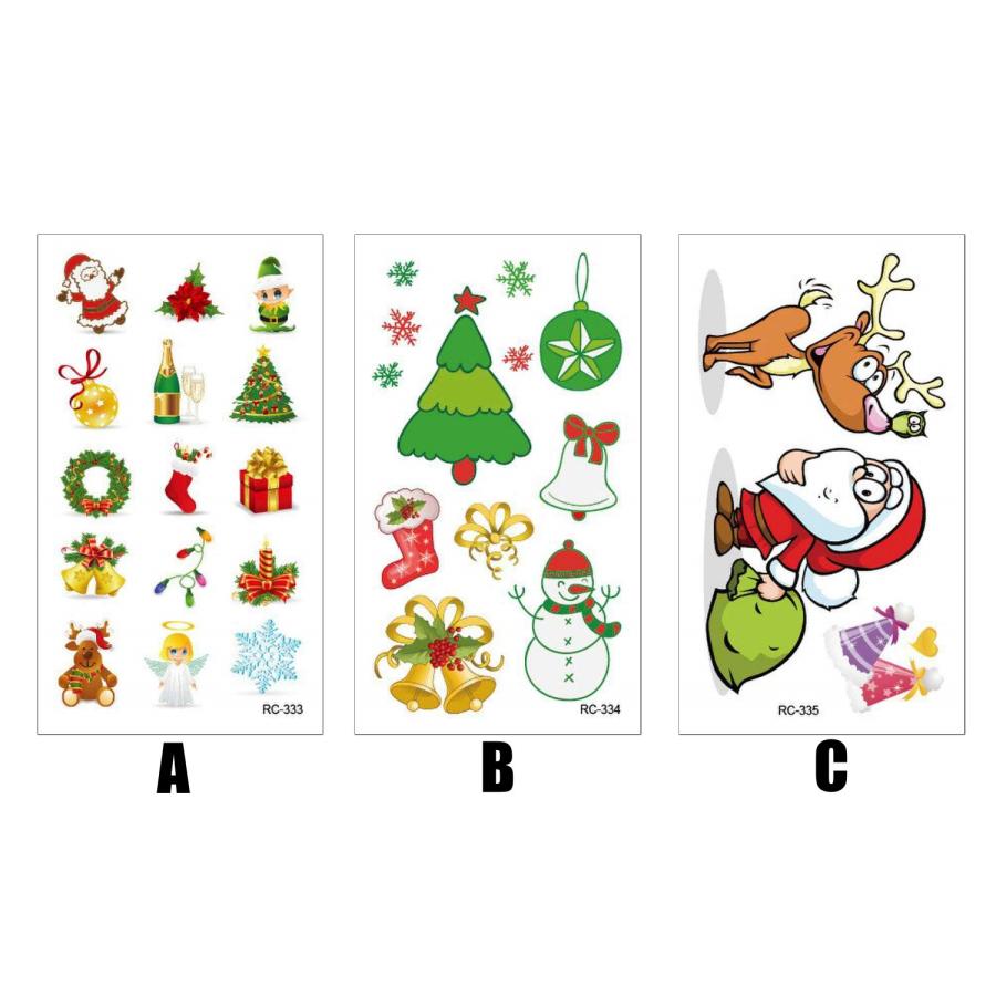 シール クリスマス 飾り タトゥーシール シール メイク キラキラ  Christmas Xmas かわいい パーティー イベント フェイス  クリスマス 子供 diy |  | 04