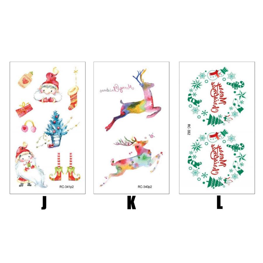 シール クリスマス 飾り タトゥーシール メイク キラキラ Christmas