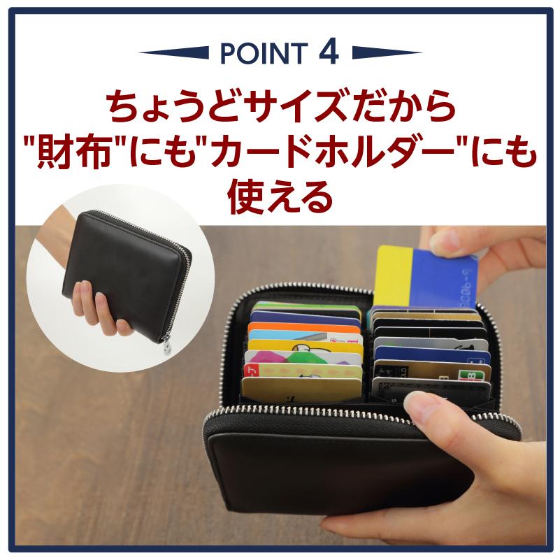カードケース 48枚 Mサイズ RFID スキミング防止 レディース